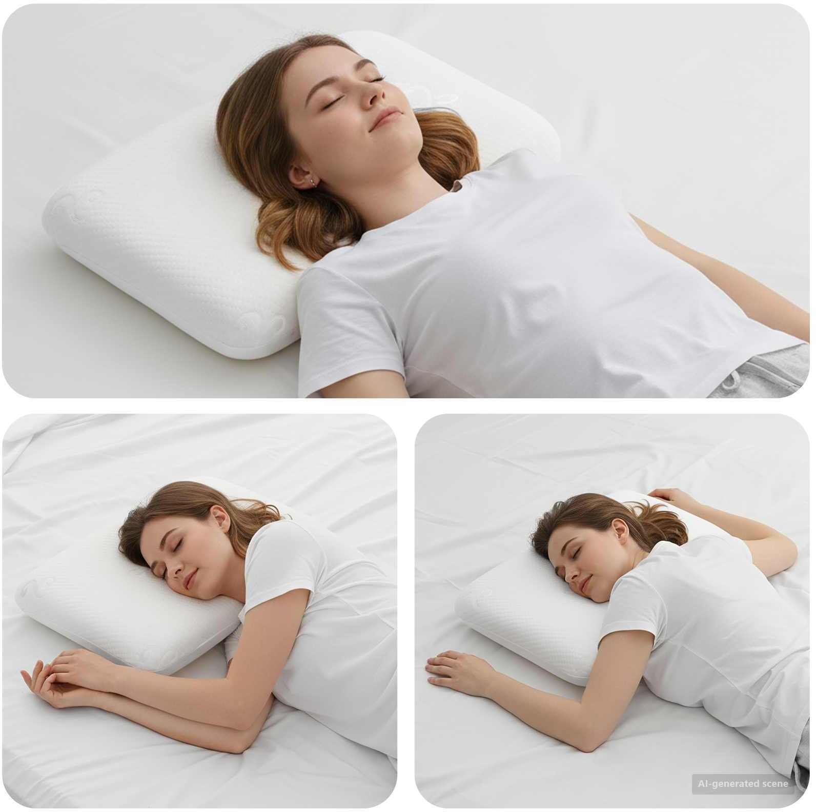 vidaXL Poduszka do spania Gładki 50 x 30 x 10 cm