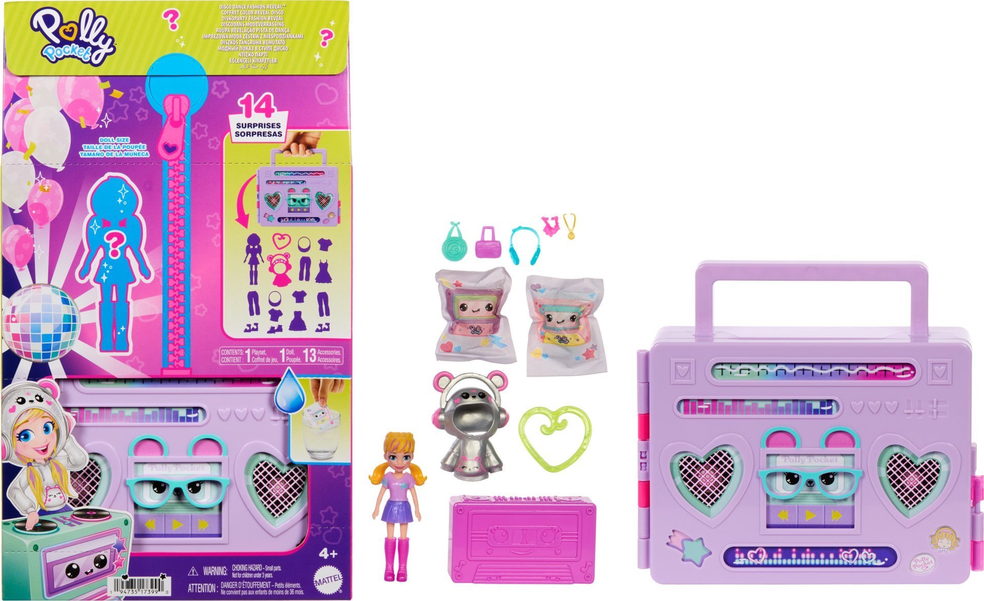 Figurka Mattel Zestaw Polly Pocket Imprezowa Moda z niespodzianką