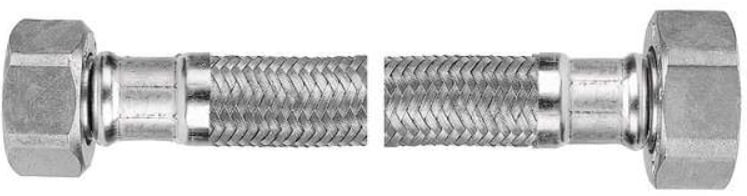 Wężyk przyłączeniowy Ferro Przyłącze elastyczne w oplocie stalowym nakrętno-nakrętne G3/4" L=300mm - PWS611