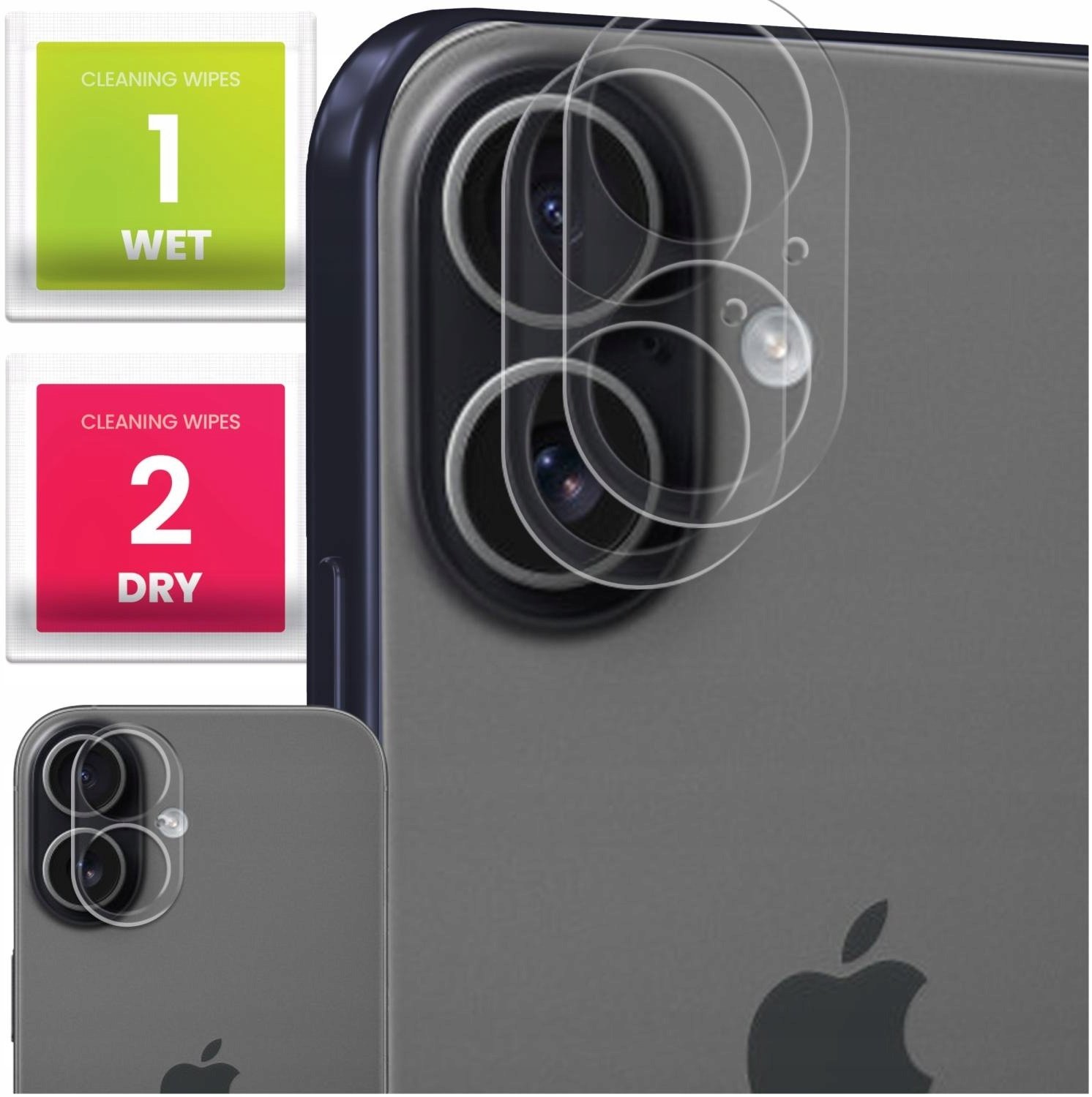 2-PAK Szkło Na Aparat Do Apple iPhone 17 (Hartowane, Ochronne, Na Obiektyw)