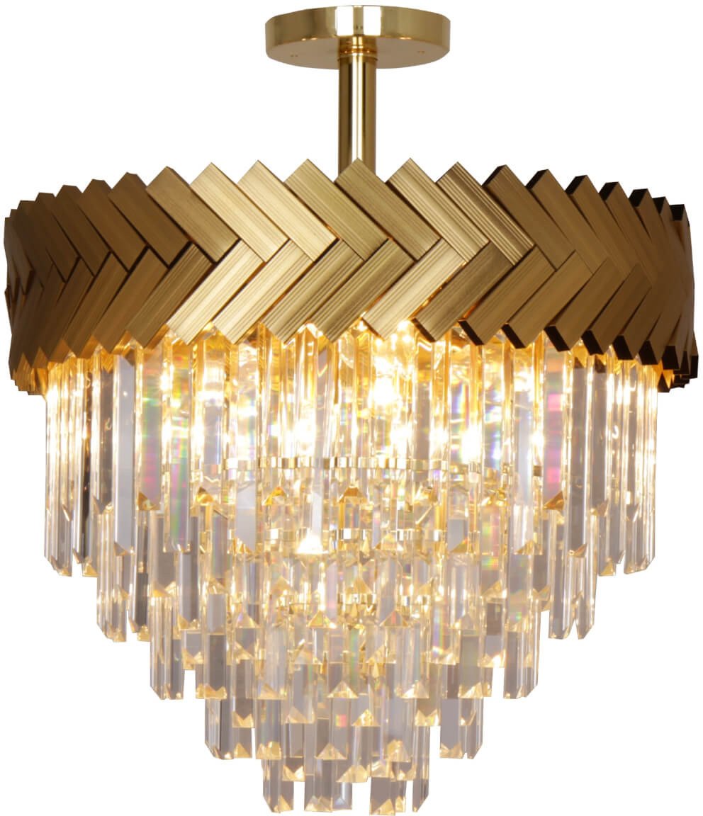 Lampa wisząca Zumaline Zuma Line Lyon C23910/9 lampa wisząca zwis 9x40W E14 złota/transparentna