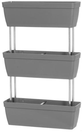 4Living Parvekepuutarha, 3-osainen, antrasiitti