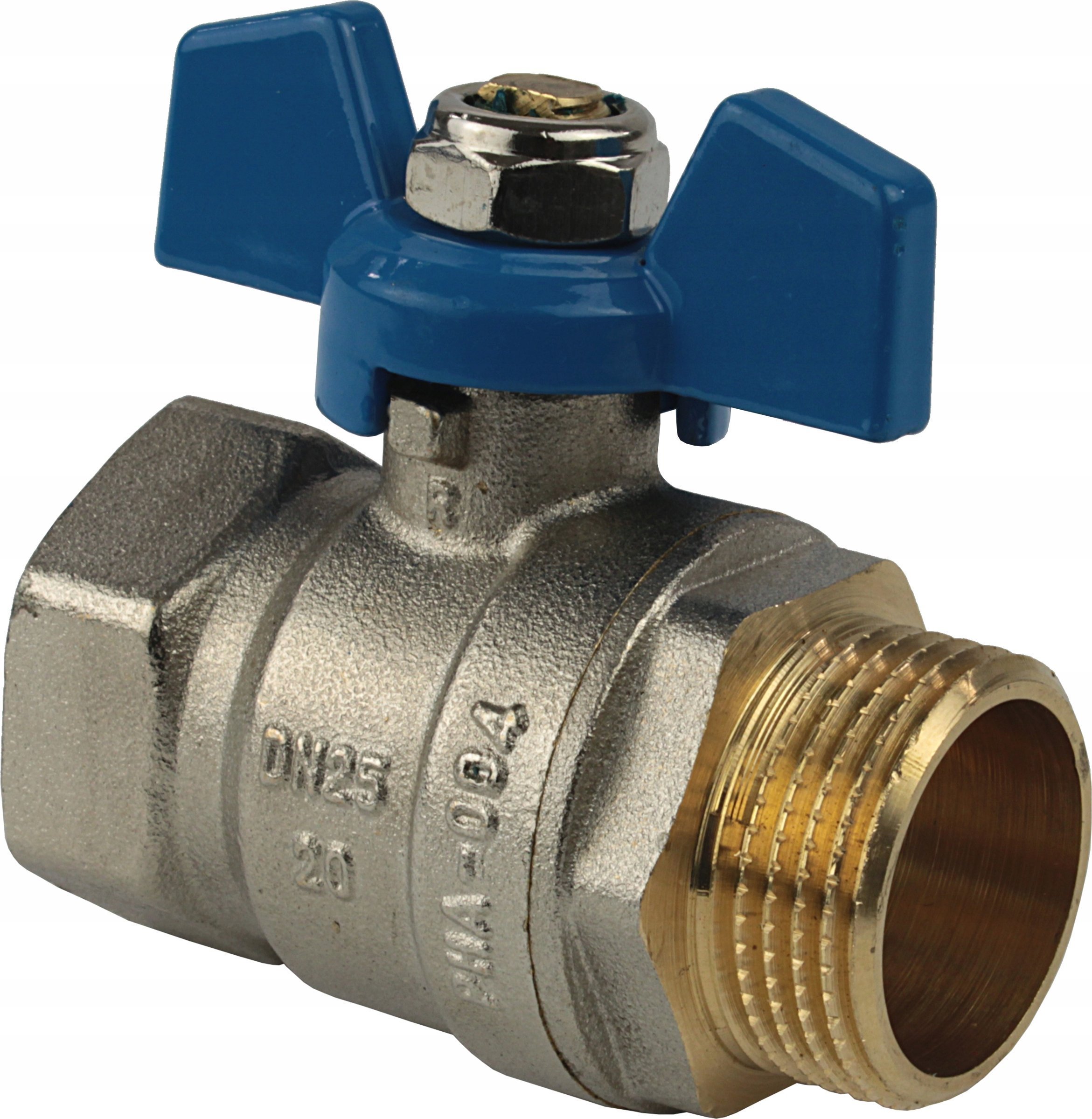 Perfexim Zawór kulowy wodny WZ DN20 motylek niebieski wzmocniony PHA-004 G3/4 WZ PN30 N DN20 [10/100]