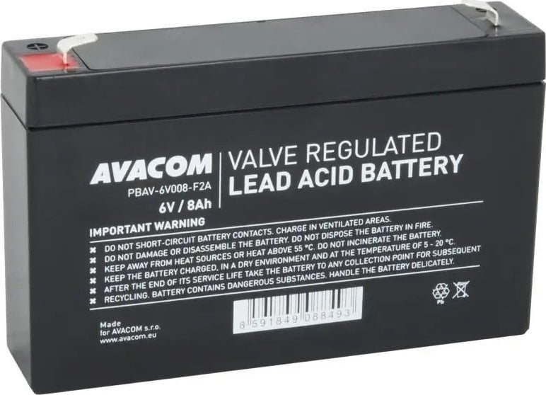 Avacom AVACOM baterie 6V 8Ah F2 (PBAV-6V008-F2A)