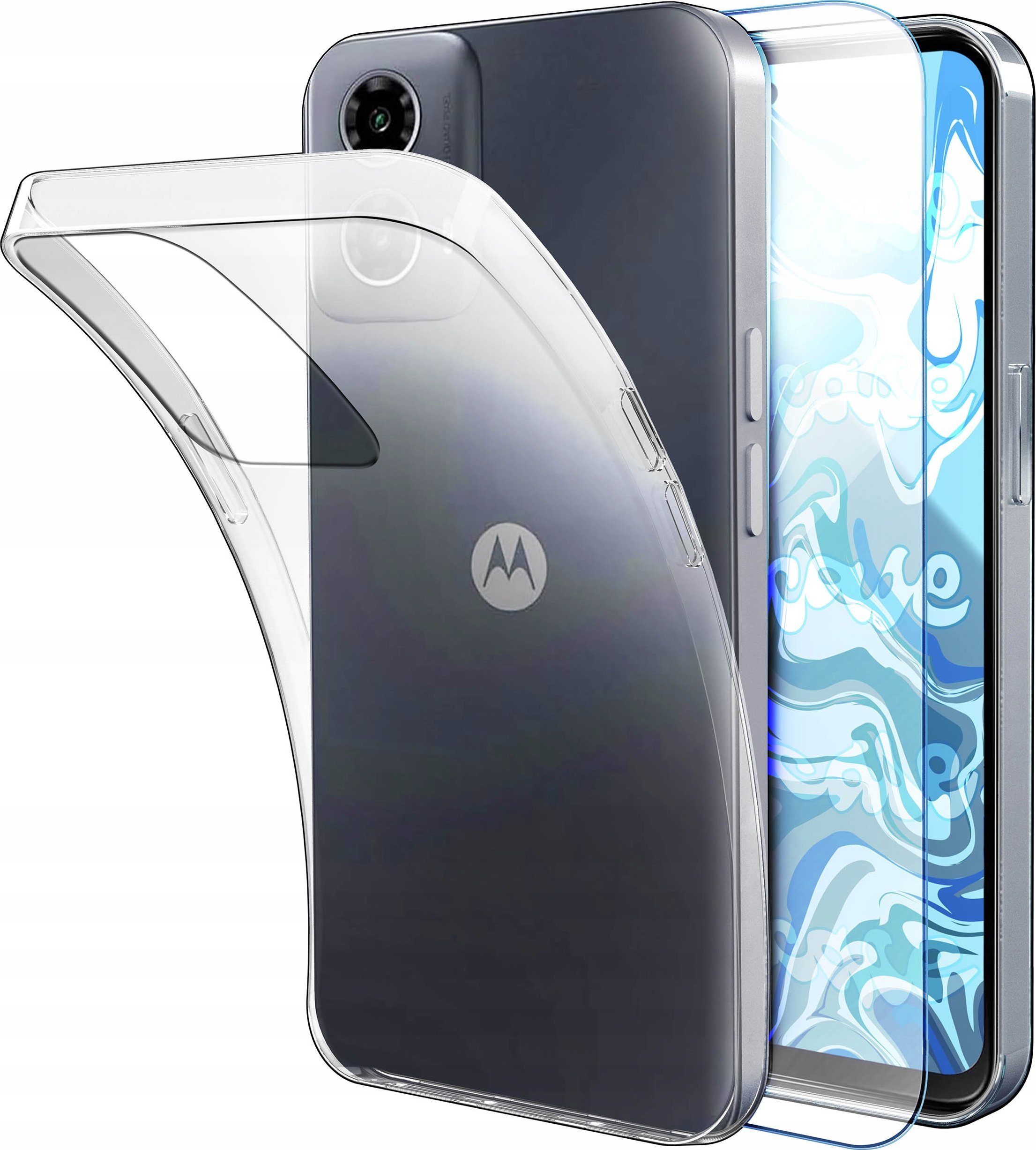 Hello Case ETUI DO MOTOROLA MOTO G34 5G GUMOWE OBUDOWA CASE SILIKON SLIM SZKŁO 9H