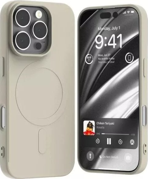 Mercury Mercury MagSafe Semi-Silicone iPhone 16 Pro 6,3" kamienny/stone