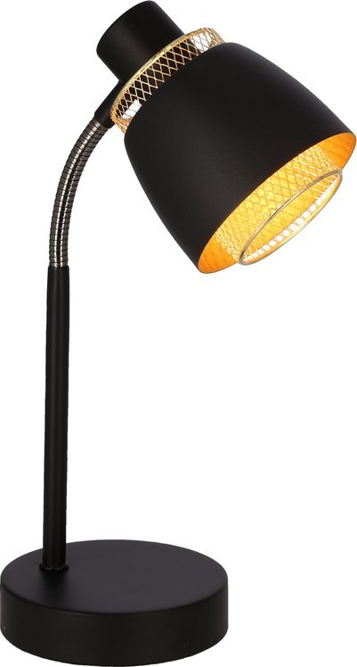 Lampa stołowa Candellux Aleksandria lampa stołowa e14 klosz czarny+złoty