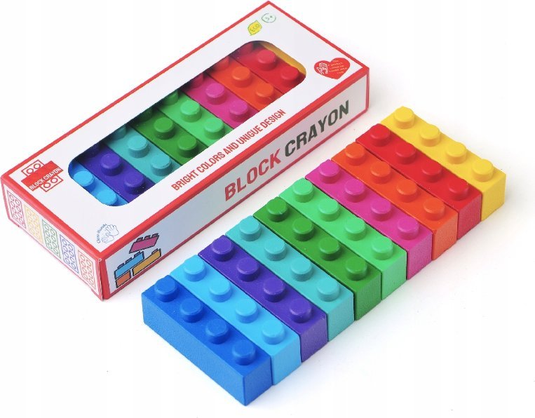 Pierwsze kredki dla malucha dzieci zestaw 10 kolorów klocki do ułożenia