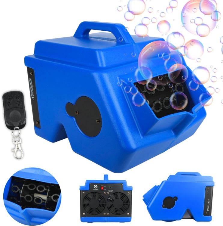 LIGHT4ME BUBBLE BLUE DOUBLE podwójna mocna wytwornica baniek mydlanych pilot