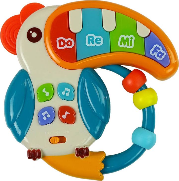 Lean Sport Muzyczne Pianinko Kolorowa Papuga Dźwięki Światła Koraliki (9434)