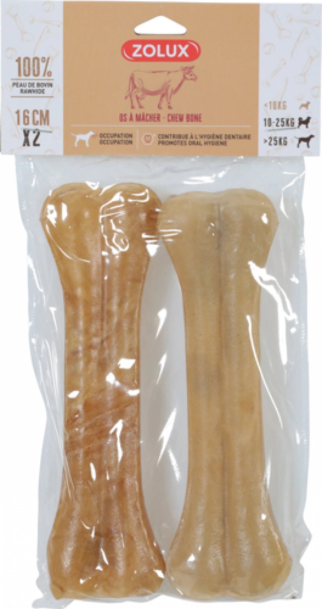 Zolux ZOLUX Kość prasowana 16 cm x 2