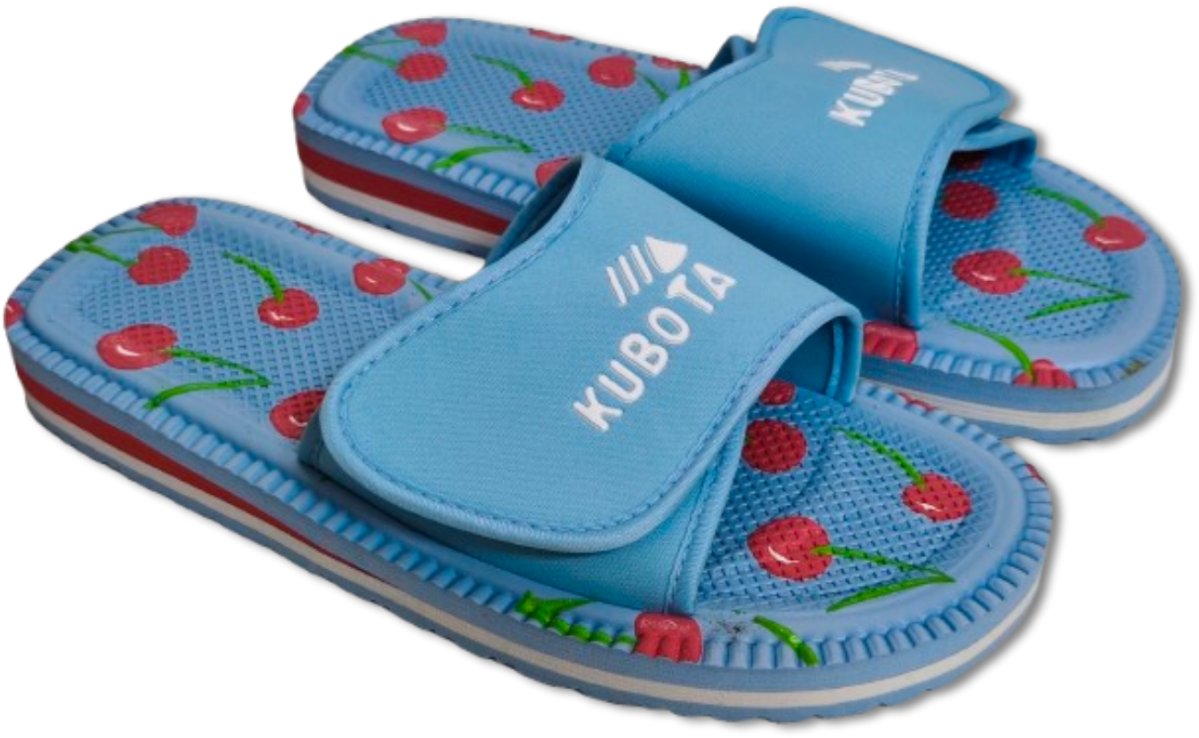 Piankowe klapki Kubota - Rzep Rozmiar 38 - Wiśnie