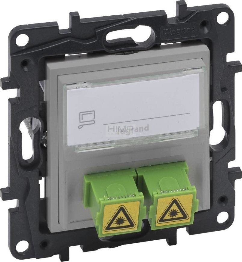 Legrand Gniazdo światłowodowe Legrand Niloe Step 863371 2x SC/APC podwójne aluminium