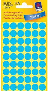 Avery Zweckform Etykiety niebieskie kółka do zaznaczania 12mm (3142)