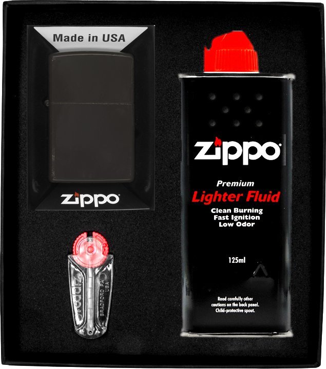 Zestaw ZIPPO Zapalniczka BROWN MATTE Prezentowy No1