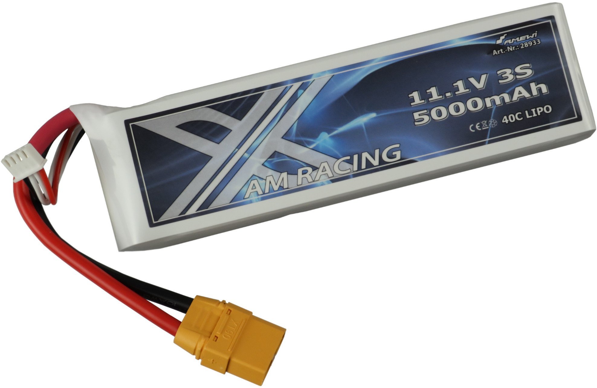 Amewi Zubehör LiPo Akku 3S 11,1V 5000mAh 40C Softcase XT90