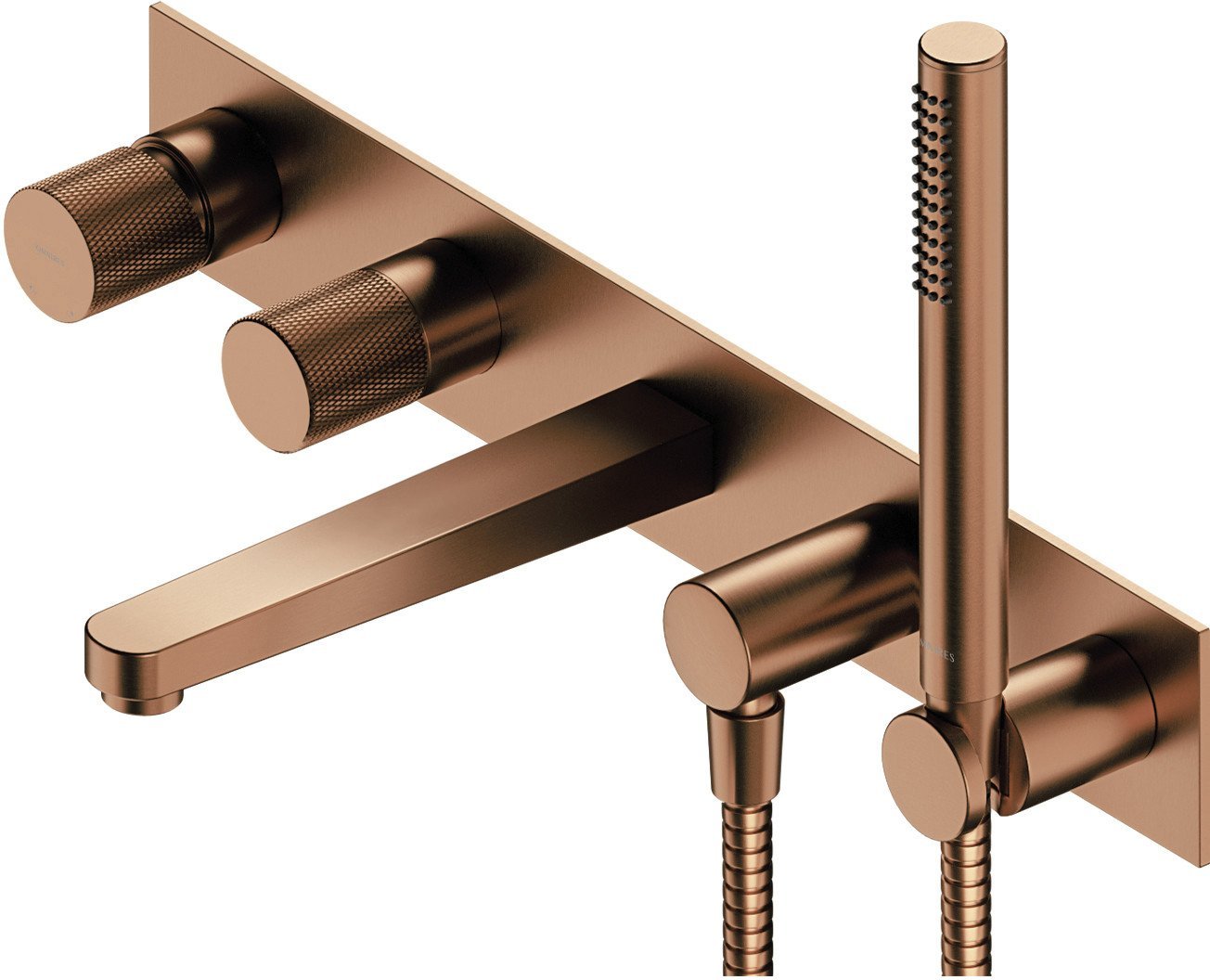 OMNIRES CT8037/1CPB CONTOUR bateria wannowa 5-otworowa, podtynkowa miedź szczotkowana