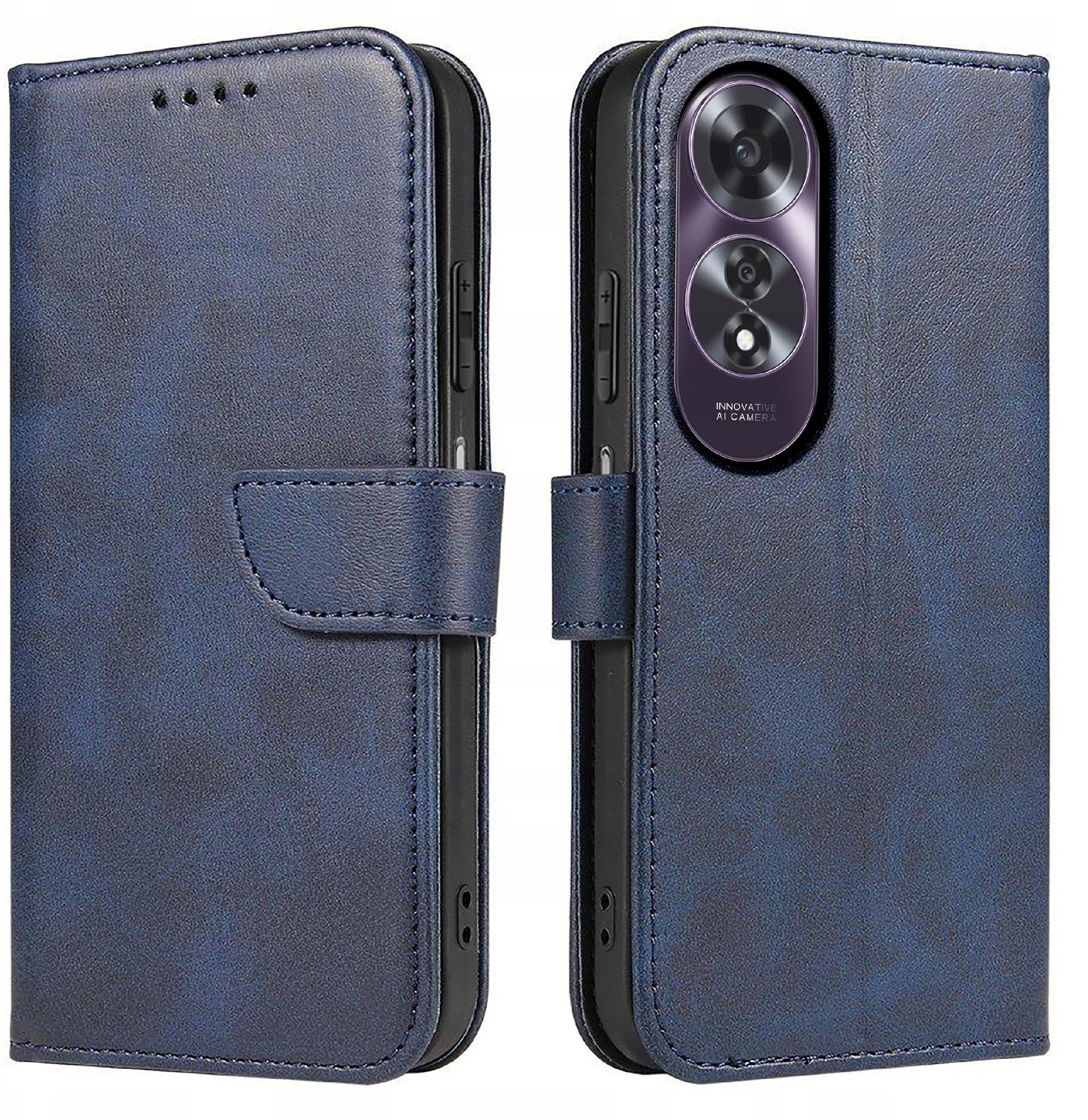 Etui do Oppo A60 4G Skórzane PORTFEL SKIN CASE + Szkło OCHRONNE 9H