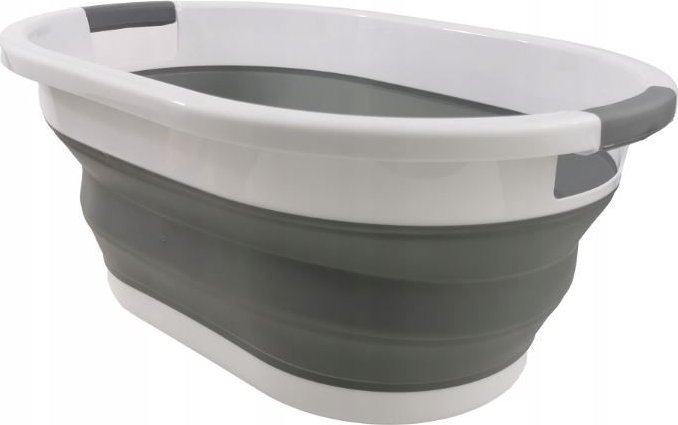 Kosz na pranie składany silikonowy miska 24l biały