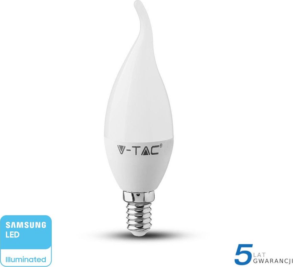V-TAC Żarówka LED VT-258 SAMSUNG CHIP 5.5W E14 CANDLE 3000K 470lm A+ 200st. 117