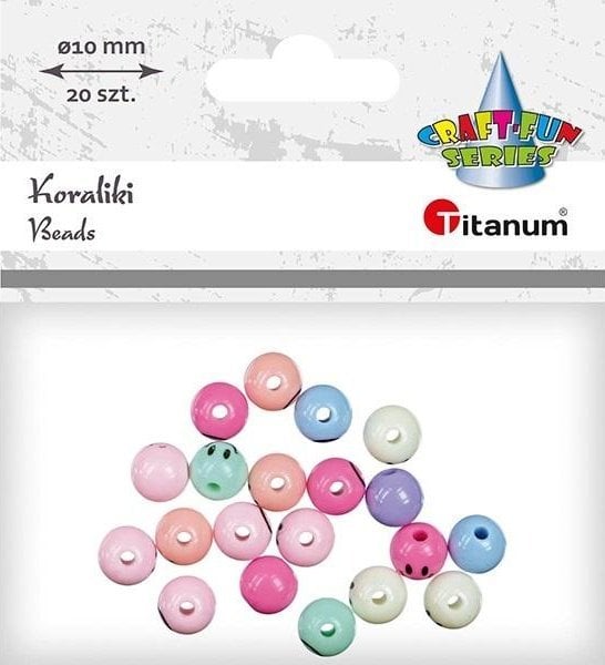 Teka Koraliki plastikowe okr±głe z twarz± 20szt