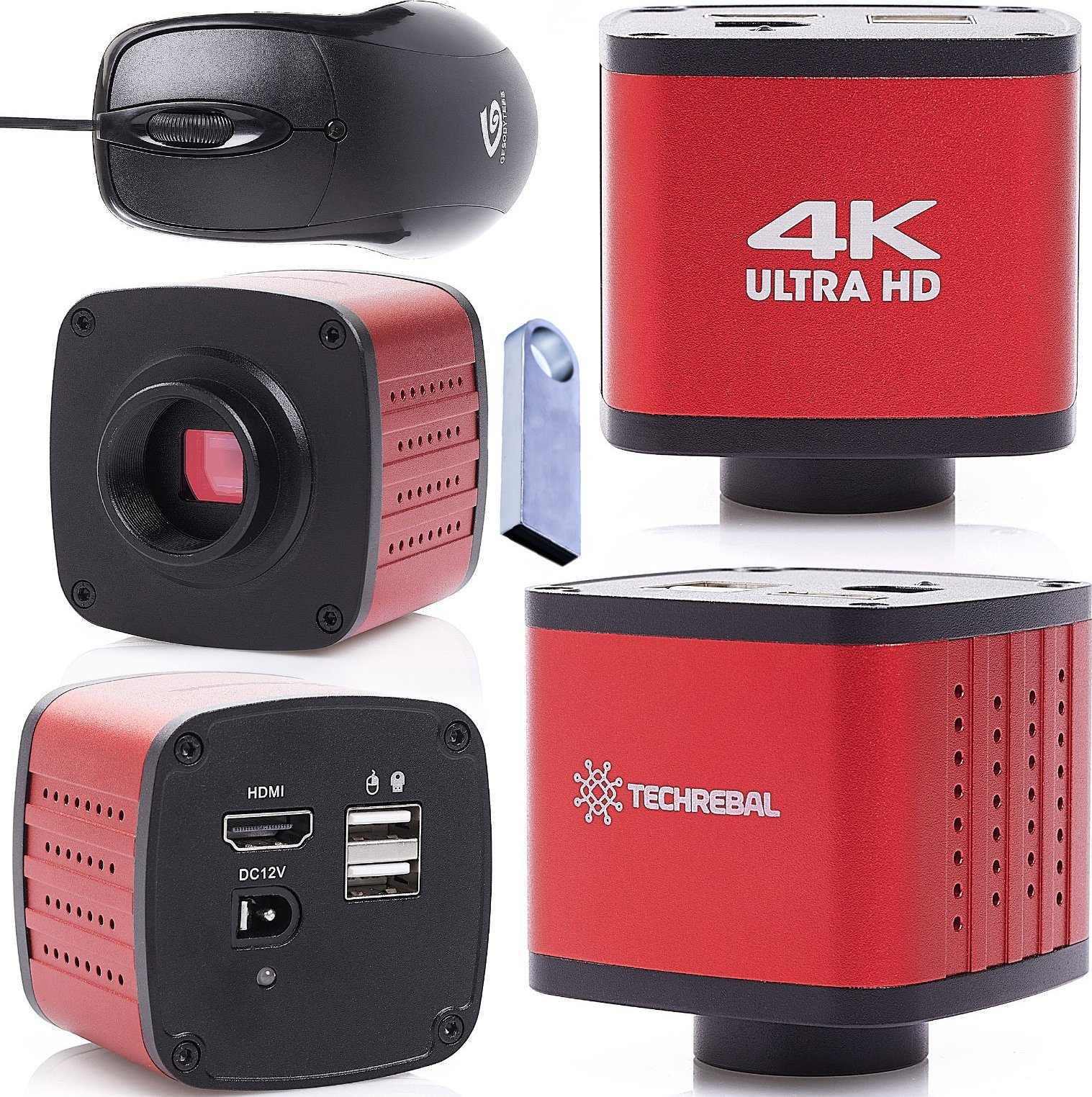 Kamera Techrebal do Mikroskopu Stereoskopowego Cyfrowego WILD RED 4K 8MP