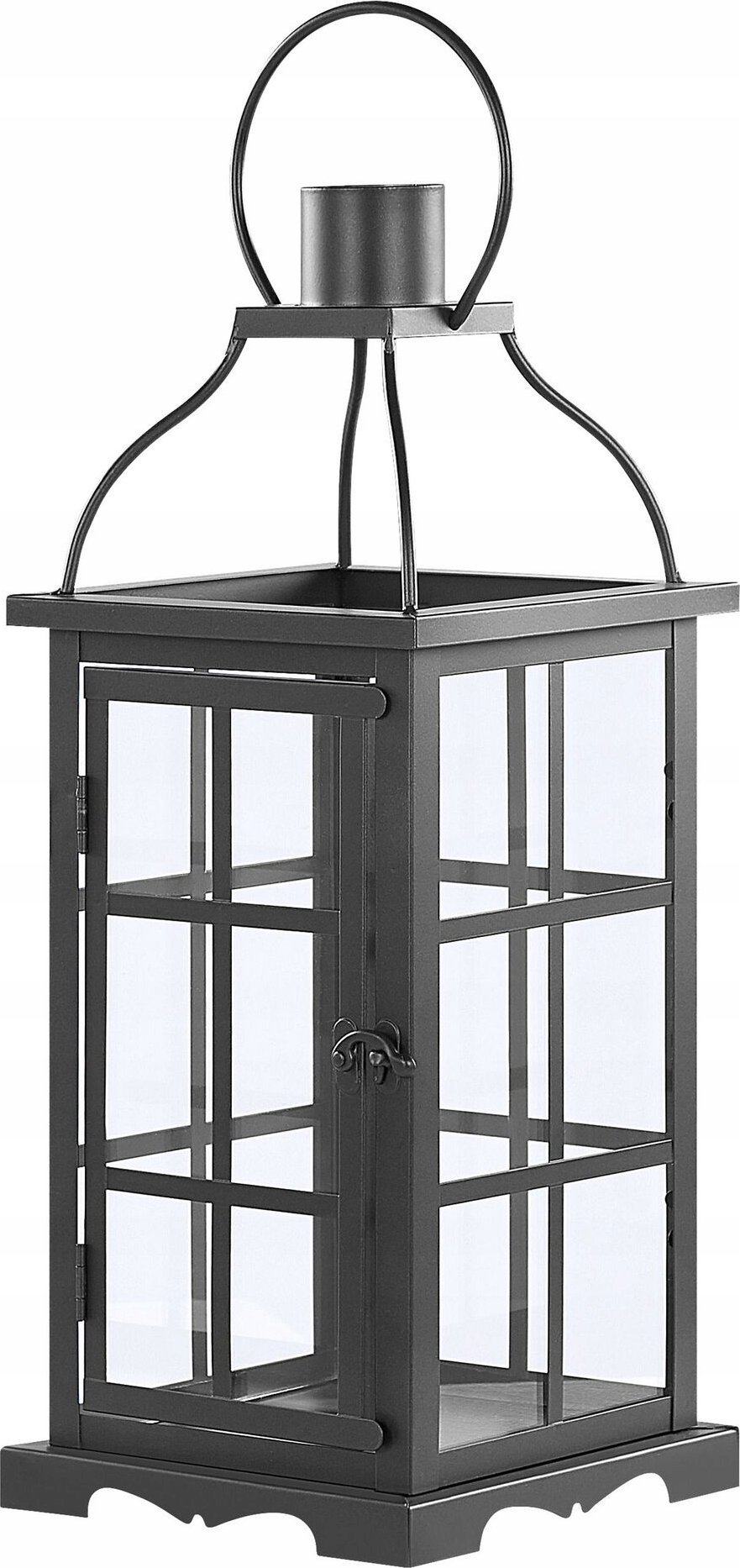 Beliani Lampion metalowy 45 cm czarny CLARA!