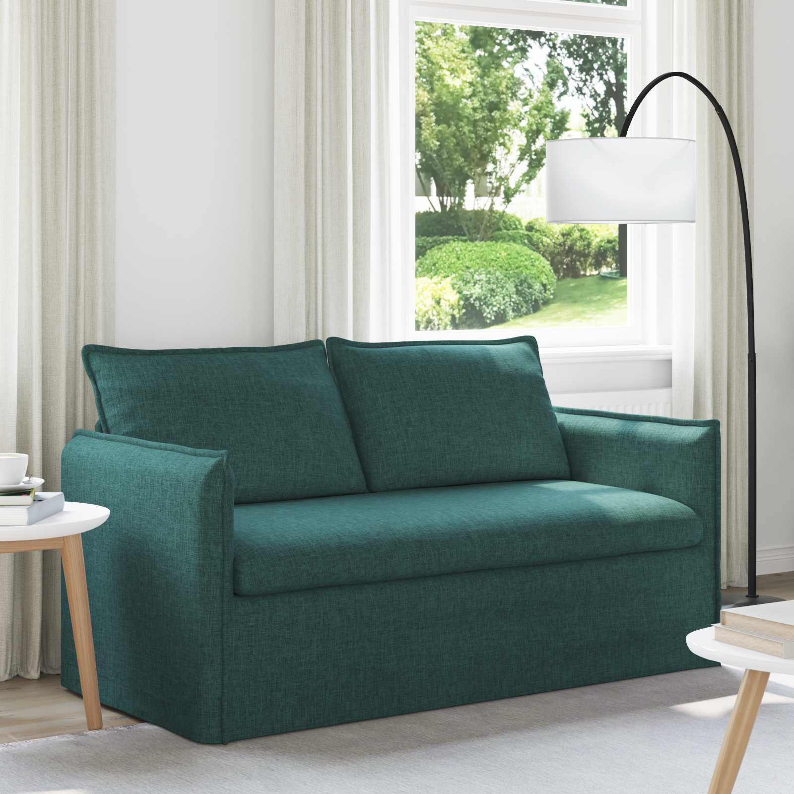 vidaXL Sofa Ciemna zieleń 195 x 82 x 85 cm Metal