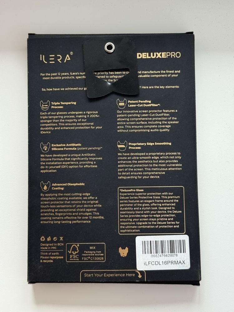 iLera DeLuxe Original Glass for iPhone 16 Pro Max