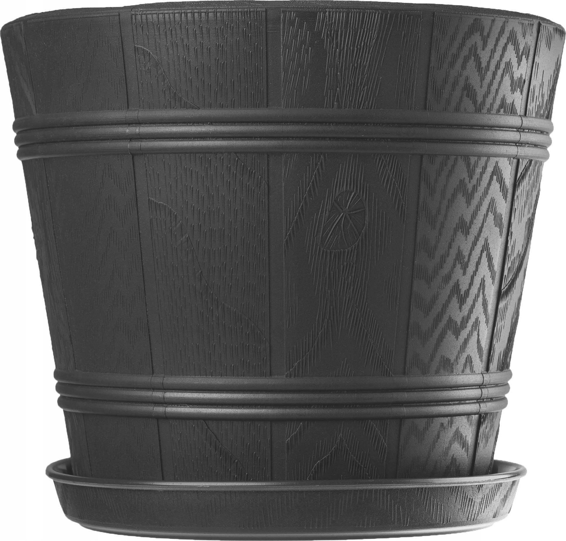 Kadax Doniczka Osłonka Na Kwiaty Podstawka Grafit 17cm