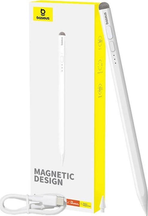 Rysik Baseus Rysik Baseus Smooth Writing Series z indykatorem LED, wersja aktywno/pasywna (Biały)