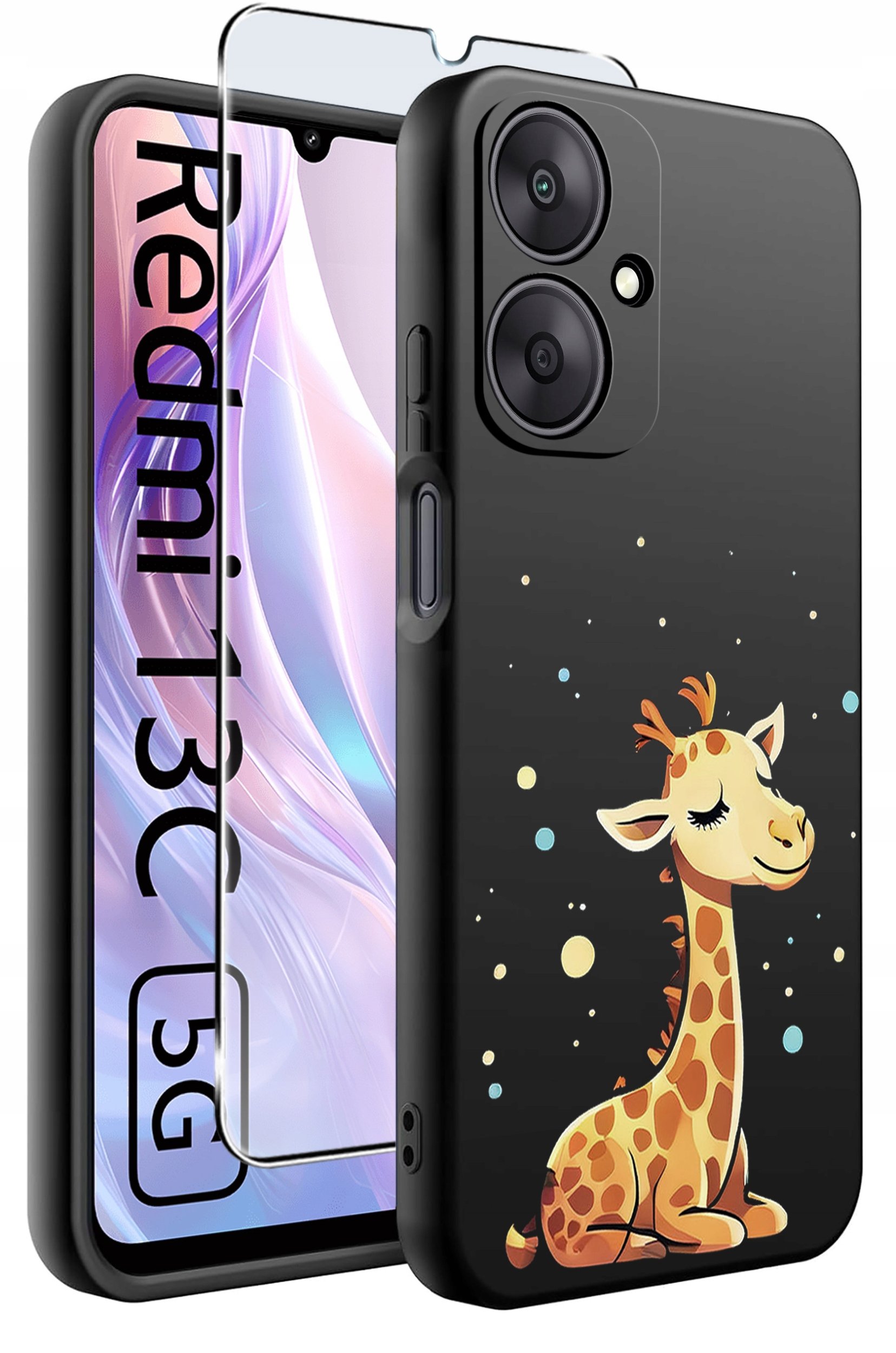 ETUI do Xiaomi Redmi 13C 5G WZORY |SILIKONOWE MATT CASE +SZKŁO HARTOWANE 9H