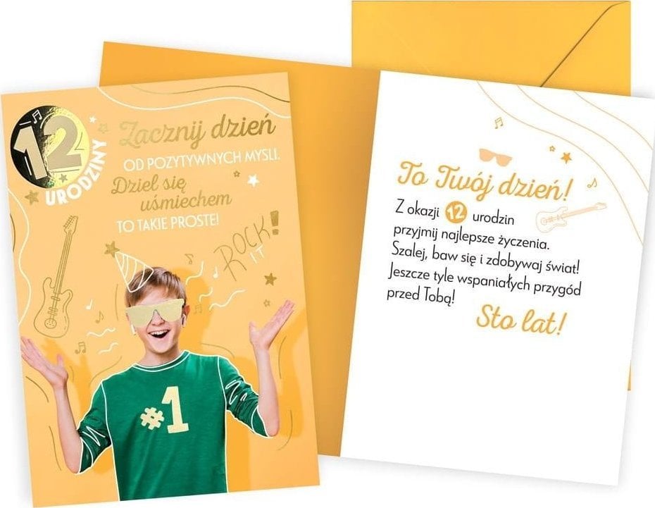 KUKARTKA KARNET V 12 URODZINY CHLOPAK