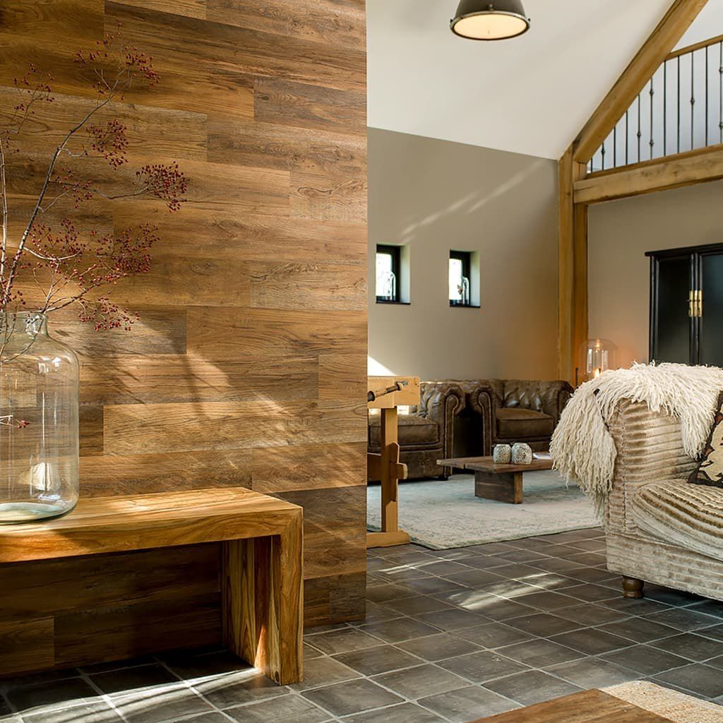 WallArt Listwy drewnopodobne postarzone drewno dębowe brąz umbry