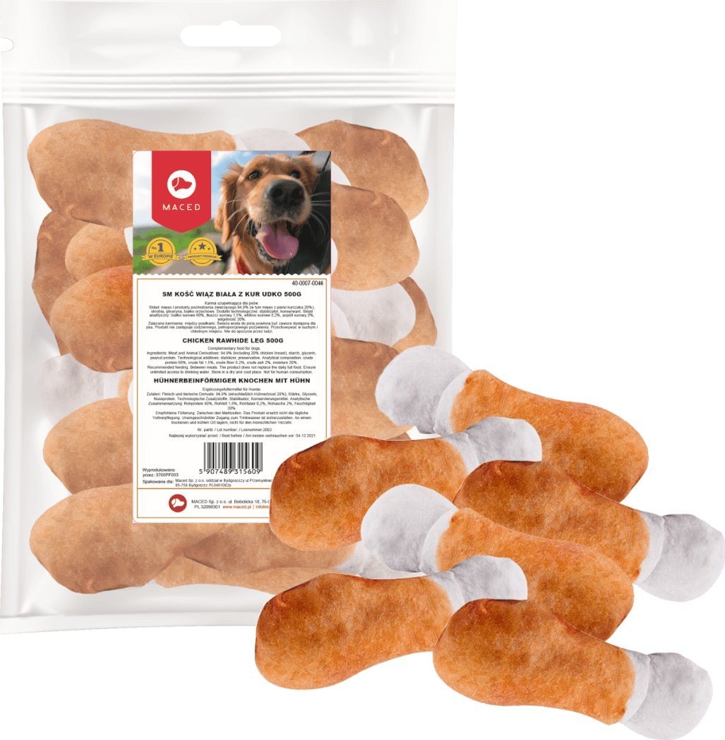 Maced MACED SM Kość wiązana biała z kurczakiem Udko 500g