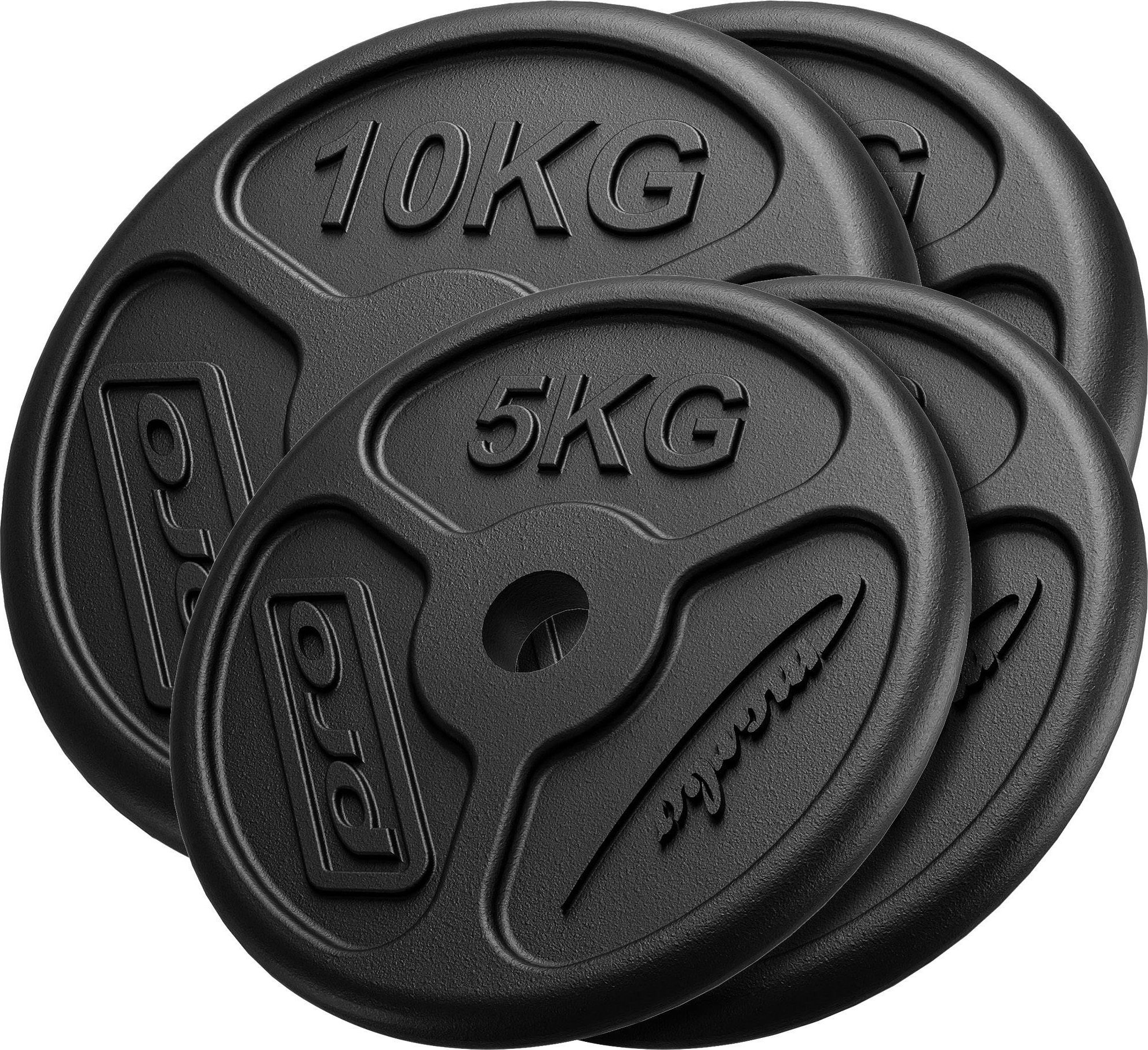 Zestaw obciążeń żeliwnych slim 30 kg / 2 x 10 kg + 2 x 5 kg - Marbo Sport