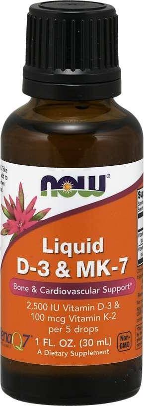 NOW Foods Now Foods - Witamina D-3 & MK-7, 30 ml