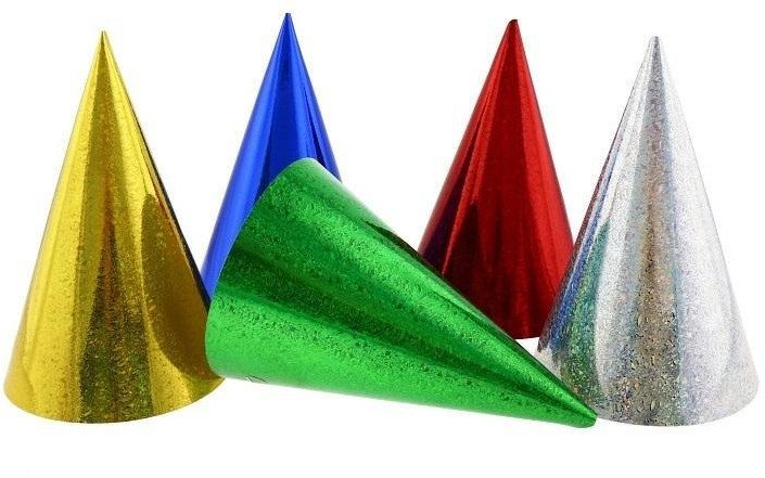 Zestaw 5 czapeczek holograf.16cm PZ-CZH5 94274