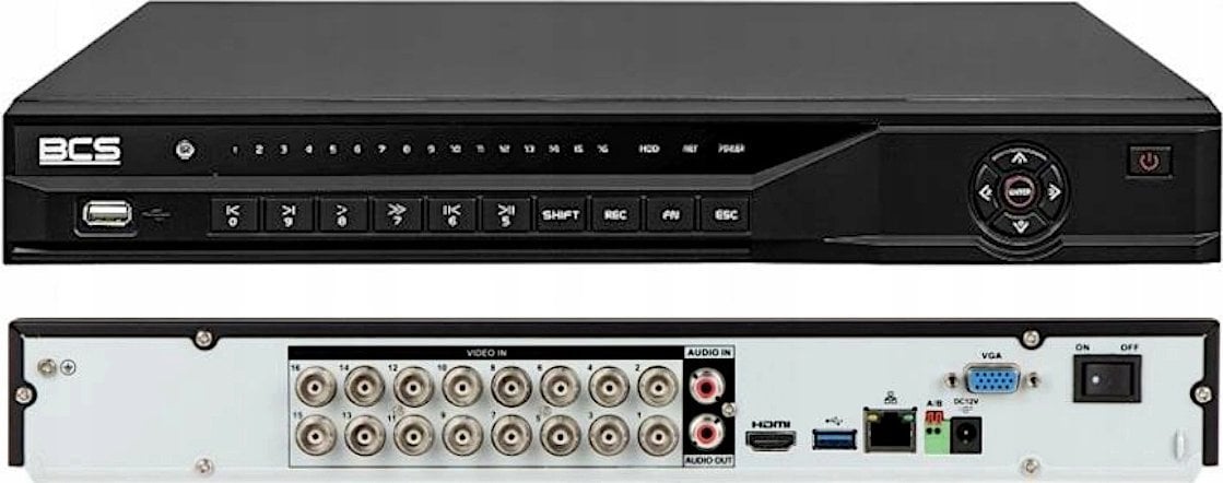 Rejestrator BCS REJESTRATOR AHD, HD-CVI, HD-TVI, CVBS, TCP/IP BCS-L-XVR1602-V 16 KANAŁÓW BCS Line