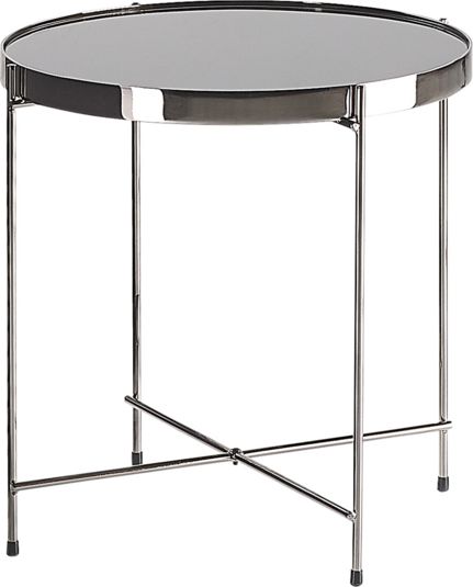 Beliani Stolik pomocniczy srebrny LUCEA