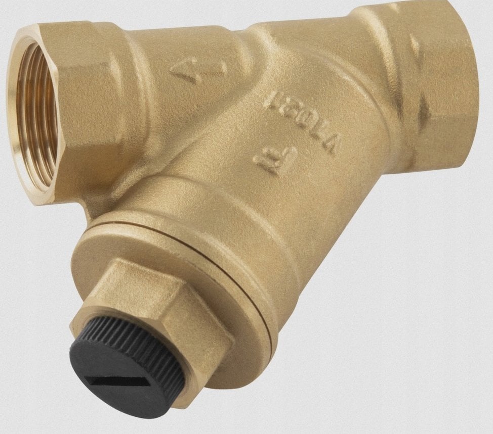 Filtr skośny siatkowy z magnesem,nakrętno-nakrętny, DN15, G1/2