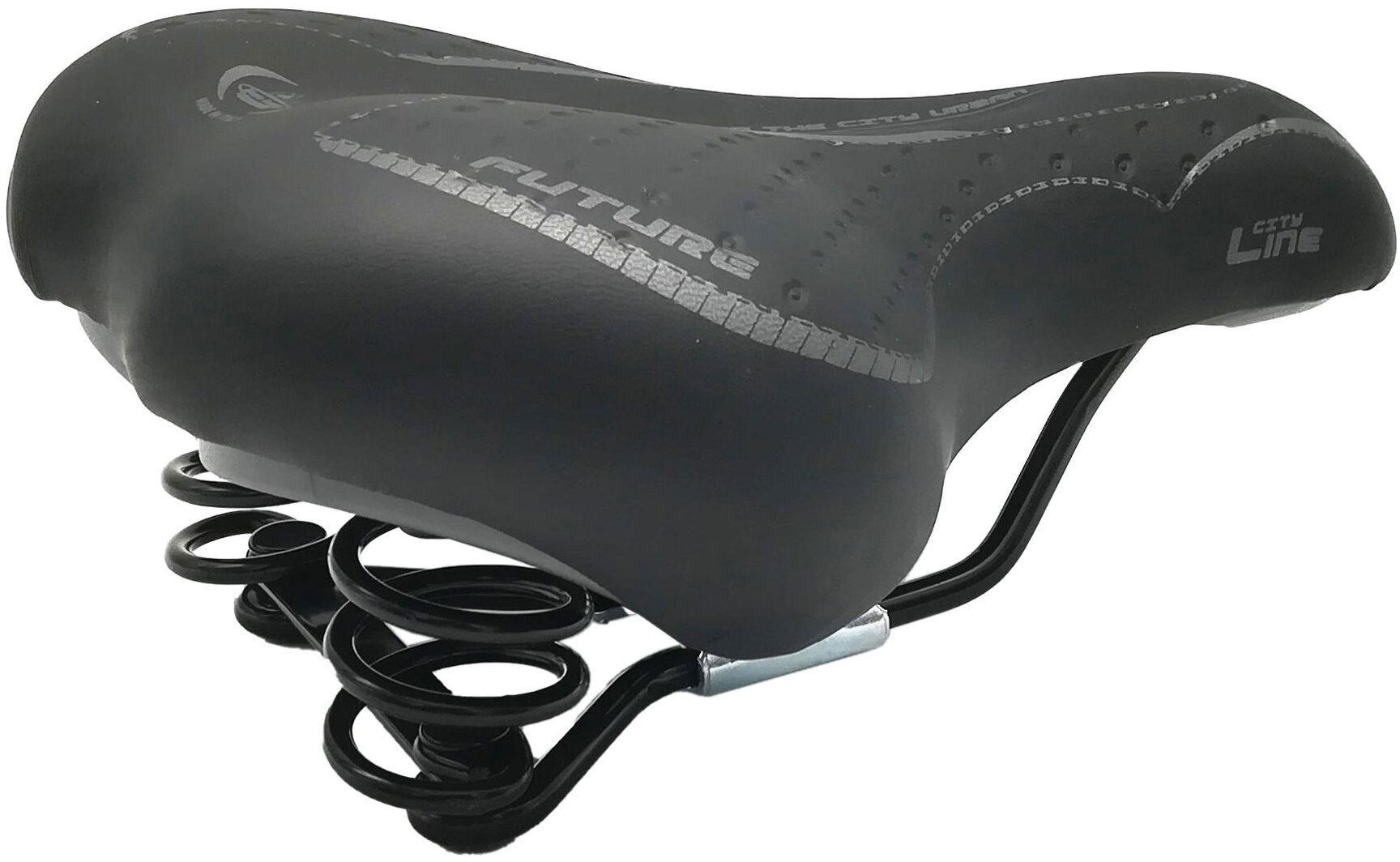 Siodło rowerowe MONTE GRAPPA CITY LINE DAMSKIE CZARNE sprężyna