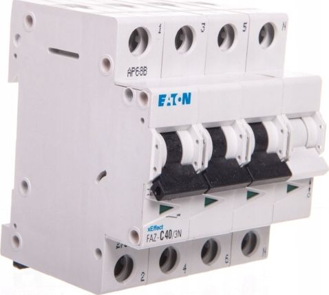 Eaton Wyłącznik nadprądowy 3P+N C 40A 15kA FAZ C40/3N (278979)