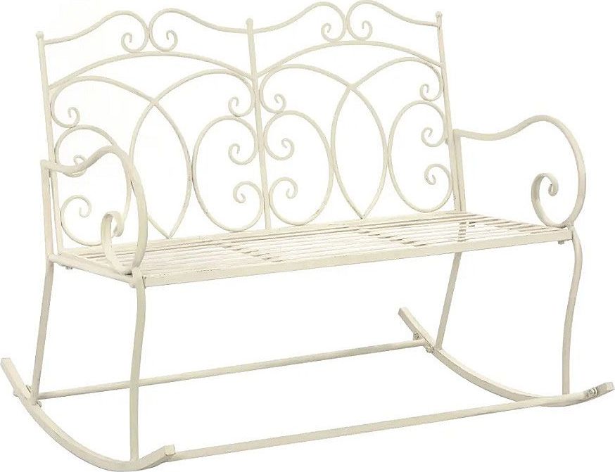 Elior bujana ławka ogrodowa Dion, biała (4159)