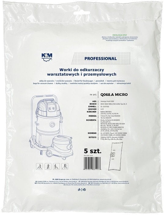 K&M KM-Q068.A ROWENTA Bags for vacuum cleaner 5 pcs.