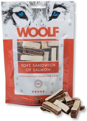 Brit WOOLF przys.PIES 100g SOFT SANDWICH SALM