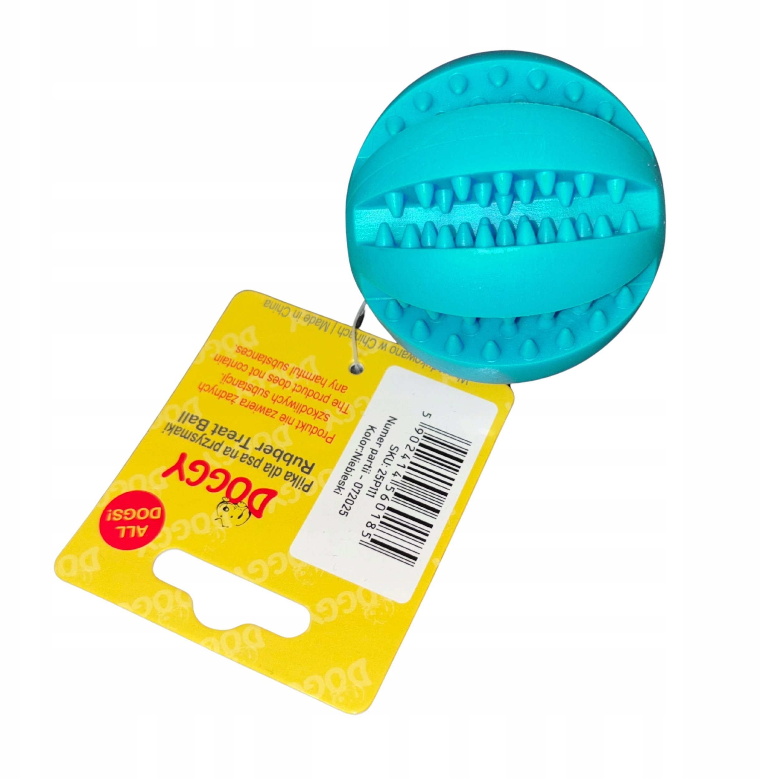 PIŁKA NA PRZYSMAKI 7 cm — NIEBIESKA