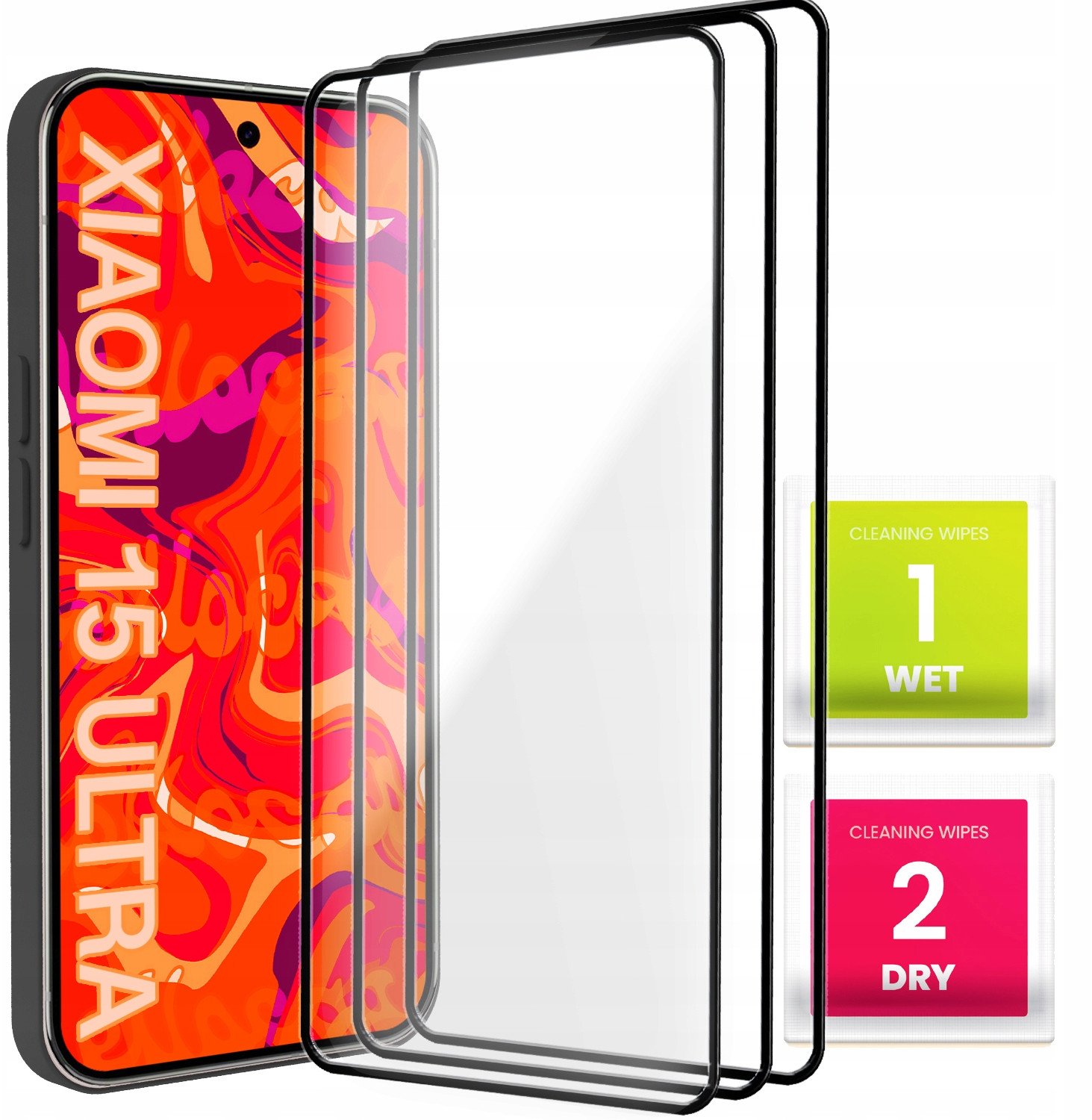 3-PAK Szkło Hartowane do Xiaomi 15 Ultra / 15 Pro (szybka 9H, ochronne 5D)