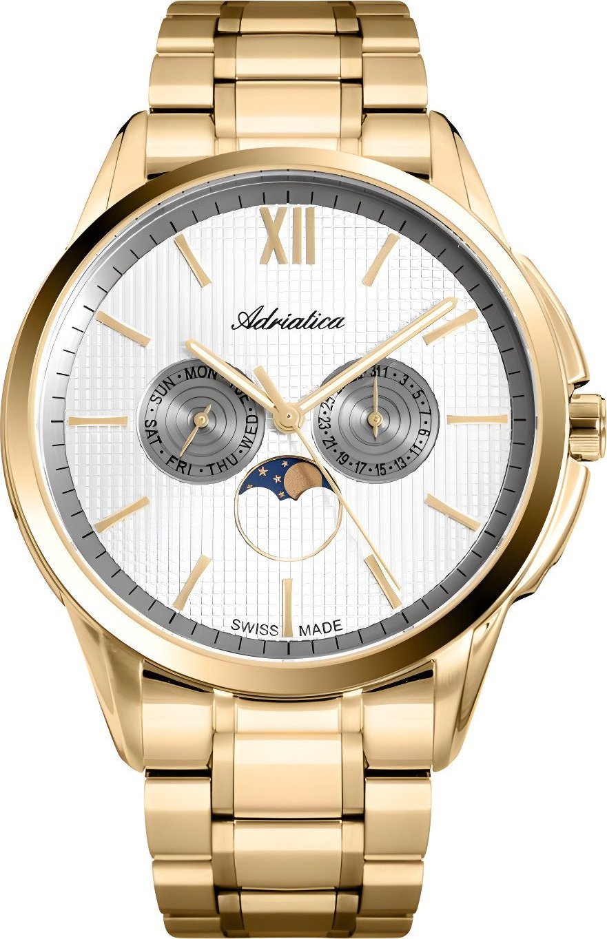 Zegarek Adriatica Zegarek męski Adriatica A8283.1163QF złoty