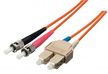 Equip Patchcord światłowodowy ST - SC Singlemode Duplex OS2, 2m, żółty (252332)
